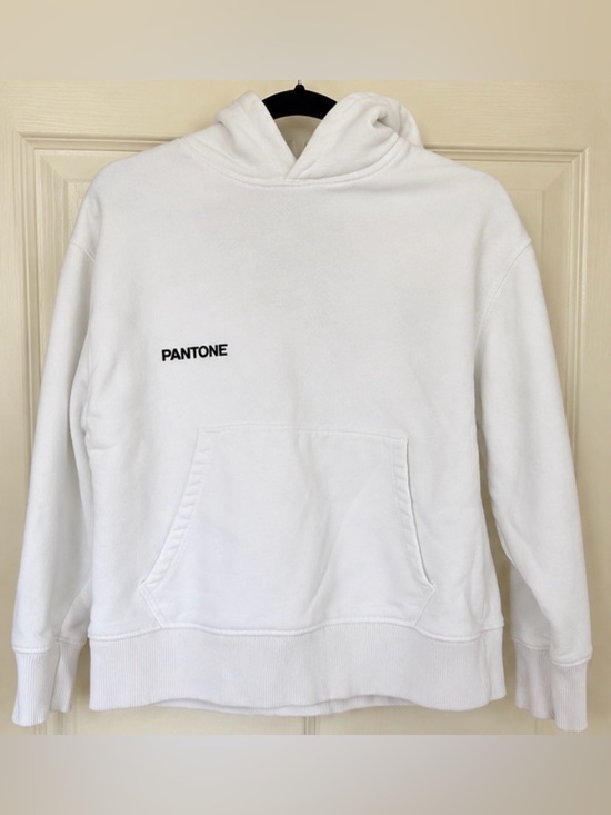 Zara Other - Zara Kids White Hoodie with Small Pantone Logo